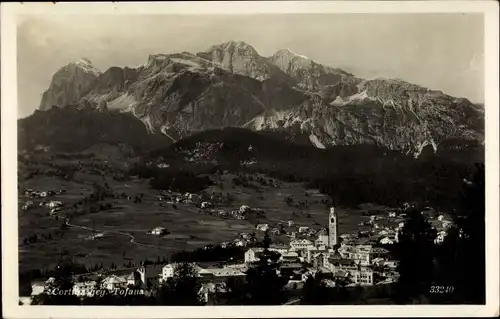 Ak Cortina d'Ampezzo Veneto, Panorama gegen Tofana