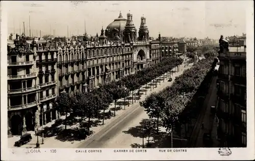 Ak Barcelona Katalonien Spanien, Calle Cortes