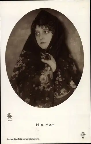 Ak Schauspielerin Mia May, Portrait