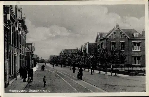 Ak Hoogeveen Drenthe, Stationstraat