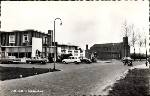 Ak Kraggenburg Flevoland, Straßenpartie, Automobile