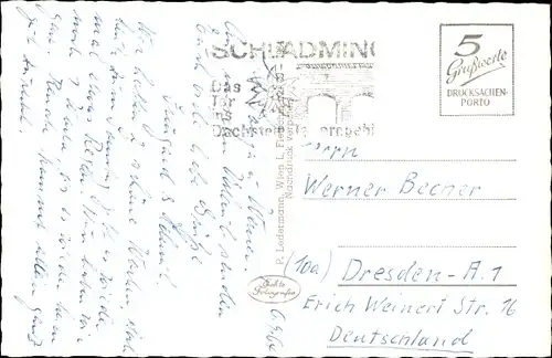 Ak Untertal Schladming Steiermark, Gesamtansicht mit Scheichenspitze