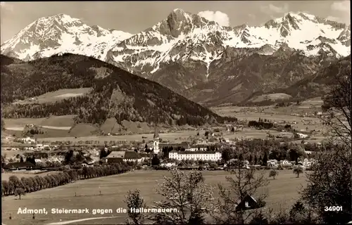 Ak Admont Steiermark, Gesamtansicht gegen Hallermauern