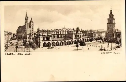 Ak Kraków Krakau Polen, Alter Markt