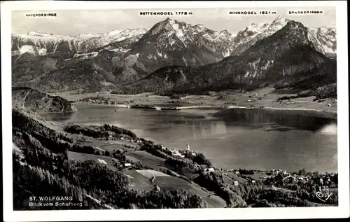 Ak St. Wolfgang im Salzkammergut Oberösterreich, Blick vom Schafberg, Rettenkogel, Rinnkogel