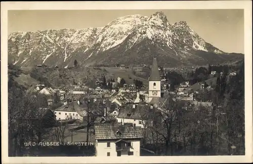 Ak Bad Aussee Steiermark, Totalansicht mit Saarstein
