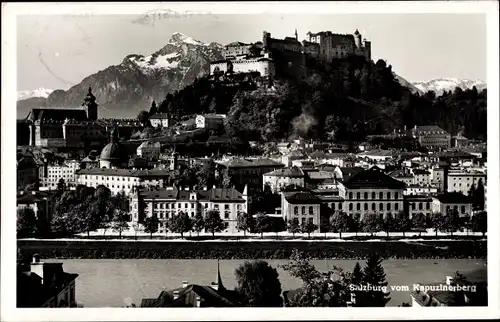 Ak Salzburg in Österreich, Stadt vom Kapuzinerberg gesehen