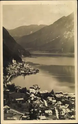 Ak Hallstatt im Salzkammergut Oberösterreich, Totalansicht