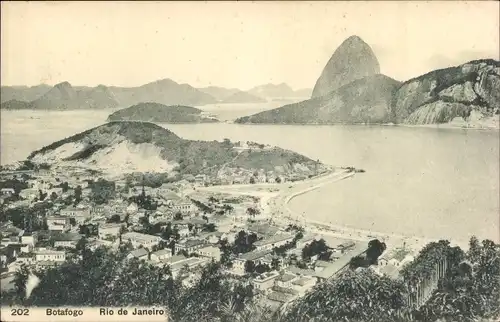 Ak Botafogo Rio de Janeiro Brasilien, Gesamtansicht