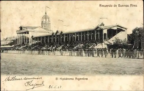 Ak Buenos Aires Argentinien, El Hipodromo Argentino