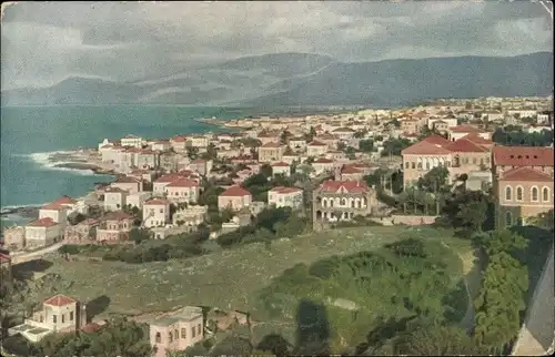 Ak Beirut Beyrouth Libanon, Ort mit Umgebung