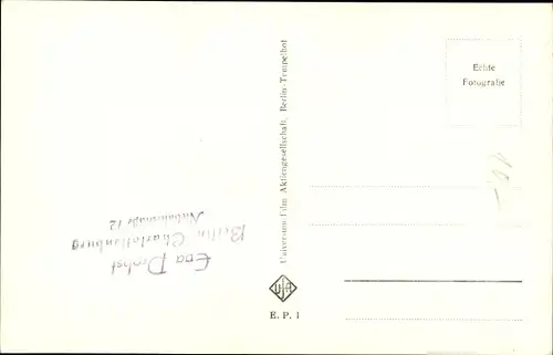 Ak Schauspielerin Eva Probst, Portrait, Autogramm