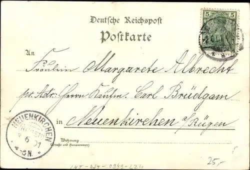 Litho Demmin in Vorpommern, Kriegerdenkmal, Rathaus, Louisentor