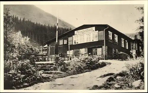 Foto Ak Karpacz Krummhübel Riesengebirge Schlesien, Melzergrund, Melzergrundbaude