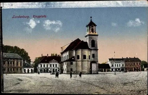 Ak Břeclav Lundenburg Südmähren, Ringplatz