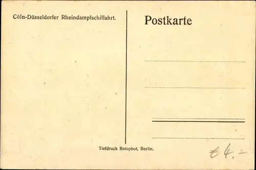 Ak Doppeldeckschiff Rheingold, Köln Düsseldorfer Rheindampfschifffahrt, Salondampfer