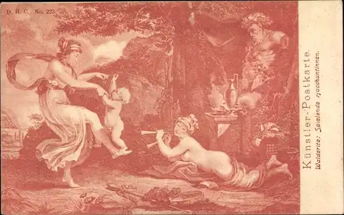 Litho Walderite, Spielende Bacchantinnen