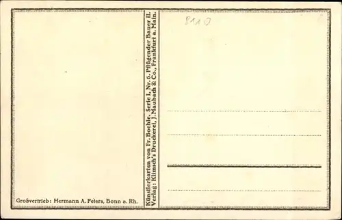 Künstler Ak Boehle, F., Bauer, Pflug, Ackerarbeit, Reiher mit Beute