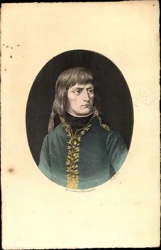 Ak Le Lieutenant Bonaparte, Portrait