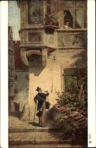 Künstler Ak Spitzweg, Carl, Der Briefbote