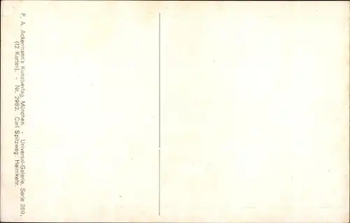 Künstler Ak Spitzweg, C., Heimkehr, Stadtuhr. Turm