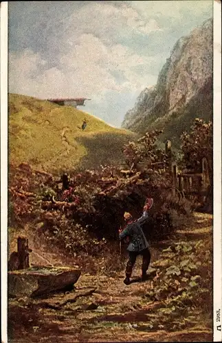 Künstler Ak Spitzweg, C., Der Urlauber