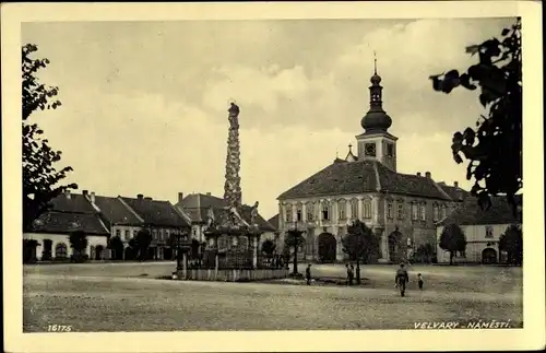 Ak Velvary Welwarn Mittelböhmen, Namesti
