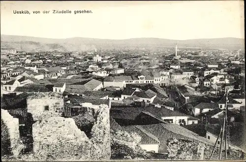 Ak Skopje Üsküb Mazedonien, Blick von der Zitadelle