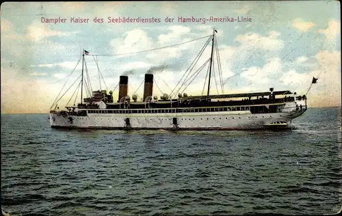 Ak Dampfschiff Kaiser, HAPAG Seebäderdienst