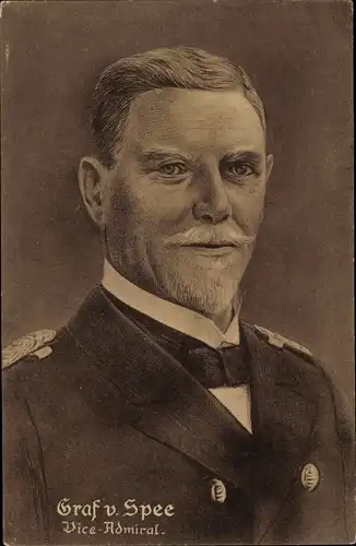 Ak Vizeadmiral Graf von Spee, Portrait, Kaiserliche Marine
