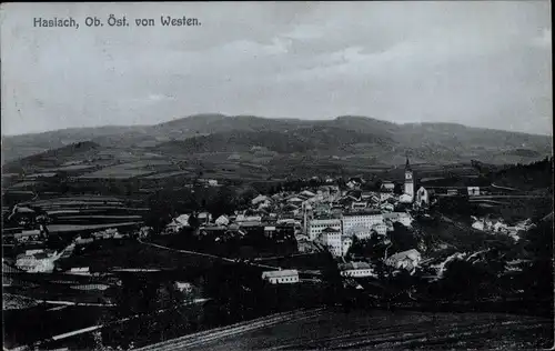 Ak Haslach an der Mühl Oberösterreich, Ort von Westen gesehen