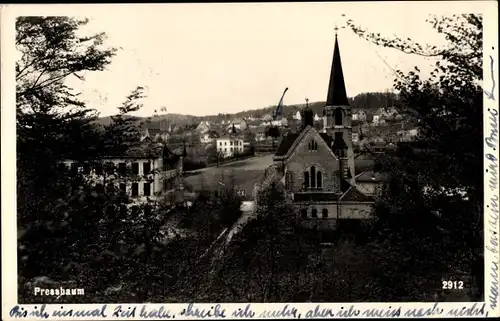 Ak Pressbaum in Niederösterreich, Blick auf den Ort, Kirche