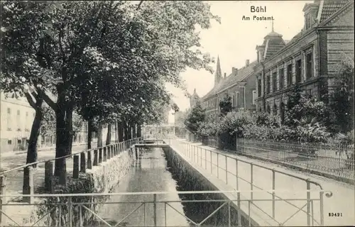 Ak Bühl in Baden Schwarzwald, Partie am Postamt