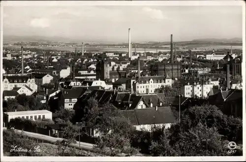 Ak Zittau Sachsen, Blick auf den Ort, Schornsteine