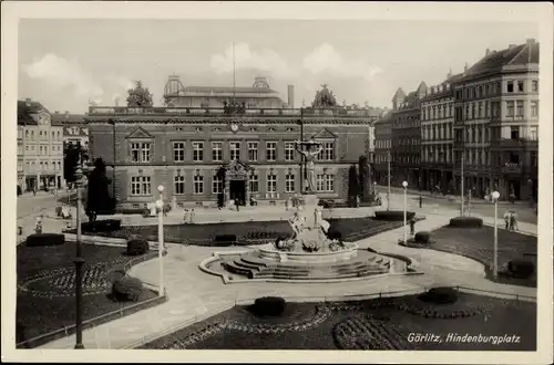 Ak Görlitz in der Lausitz, Hindenburgplatz