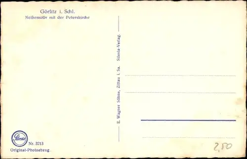 Ak Görlitz in der Lausitz, Die Peterskirche, Neißepartie