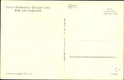 Ak Waltersdorf Großschönau in der Oberlausitz, Zittauer Gebirge, Blick zum Angstkorb