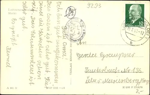 Ak Lunzenau in Sachsen, Markt