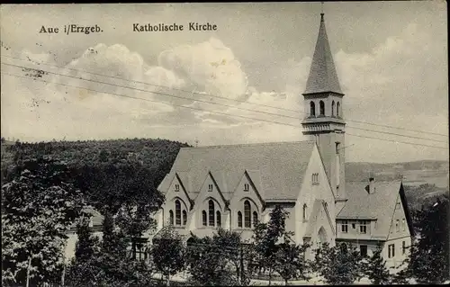 Ak Aue im Erzgebirge Sachsen, Katholische Kirche