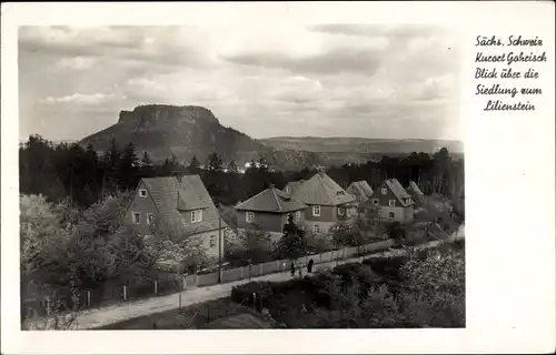 Ak Gohrisch Sächsische Schweiz, Blick über die Siedlung zum Lilienstein