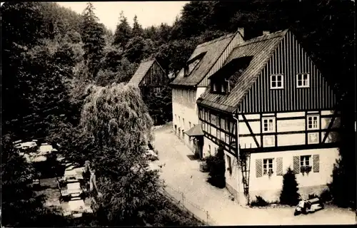 Ak Kleinhennersdorf Gohrisch Sachsen, Waldidyll Liethenmühle, Fachwerkhaus