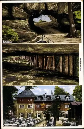 Ak Ostrau Bad Schandau Sächsische Schweiz, Kuhstall, Himmelsleiter, Berggasthaus