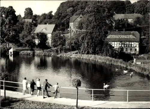 Ak Schönbach in der Oberlausitz, Ortspartie