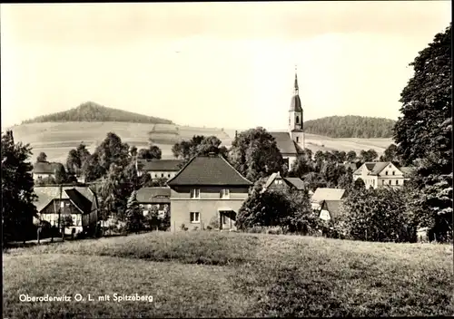 Ak Oberoderwitz Oberlausitz, Teilansicht mit Spitzeberg