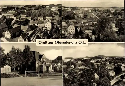Ak Oberoderwitz Oderwitz in der Oberlausitz, Teilansichten, Sportplatz