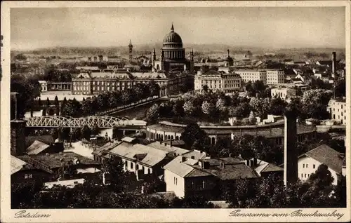 Ak Potsdam, Panorama vom Brauhausberg