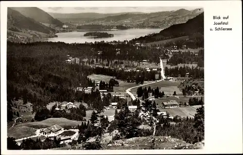 Ak Schliersee in Oberbayern, Blick aufs Josefstal u. Schliersee