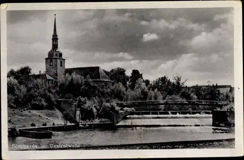 Ak Sömmerda in Thüringen, Unstrutwehr