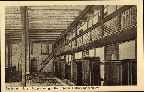 Ak Goslar am Harz, Großes heiliges Kreuz, altes Kloster, Inneres