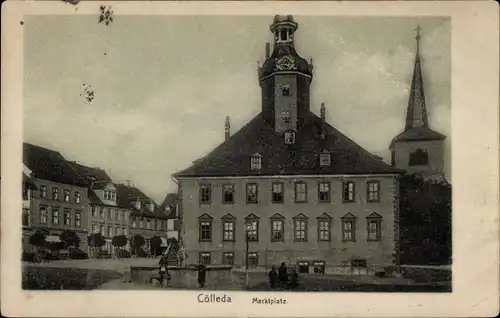 Ak Cölleda Kölleda in Thüringen, Marktplatz